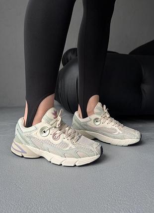 😍 женские кроссовки adidas astir beige/halo green