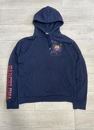 Вінтажне худі nike fc barcelona оригінал синя кофта барселона l