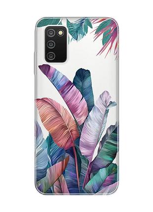 Прозрачный чехол на samsung galaxy a03s :: тропики (принт 372)