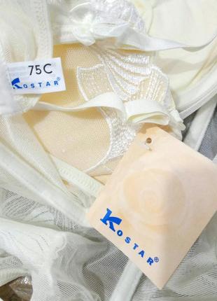 Kostar корсет женский молочный с кружевом польша р 75c8 фото
