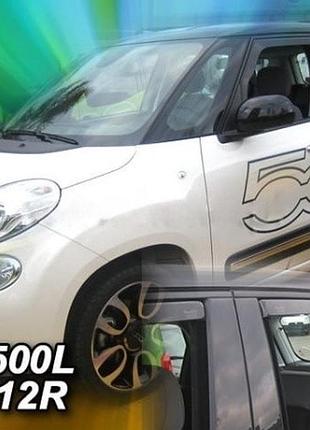 Дефлектори вікон вітровики fiat 500l 5d 12- вставні 4шт heko фіат 500л