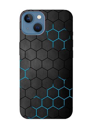 Матовий чохол з червоними боками на apple iphone 13 :: фон соти (принт 359)
