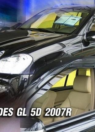 Дефлекторы окон ветровики mercedes gl x164 4d 06-12 вставные 4шт heko мерседес гл