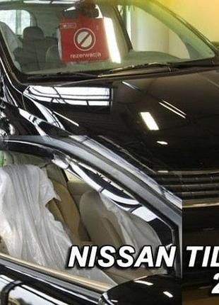 Дефлекторы окон ветровики nissan tiida 5d hb 06-11 вставные 4шт heko ниссан тиида