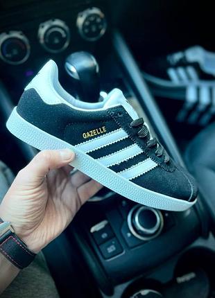 Мужские кроссовки adidas gazelle black white