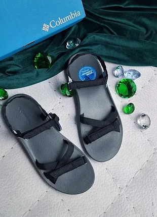 Sale!! columbia оригінал чорні спортивні трекінгові сандалії босоніжки на липучках