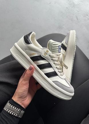 😍 женские кроссовки adidas samba xlg white/black