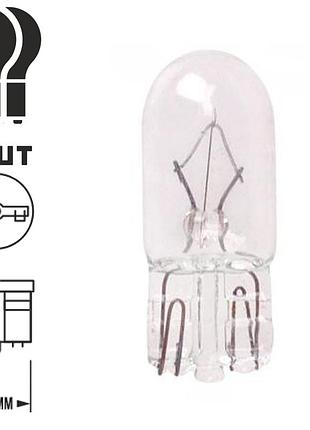 Лампочка авто t10 w2.1x9.5d w5w 12v 5w clear pulso яскрава з низьким енергоспоживанням уп. 10шт.