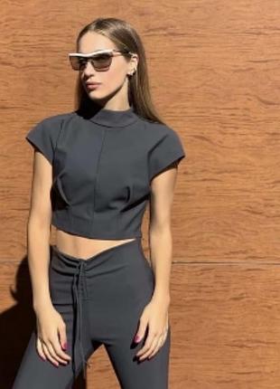 Серый топ zara