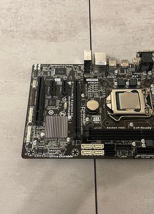 Материнська плата gigabyte ga-b85m-hd3g (socket 1150, intel b85) + процесор intel core i5-4460