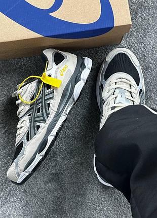 Asics gel nyc grey beige white