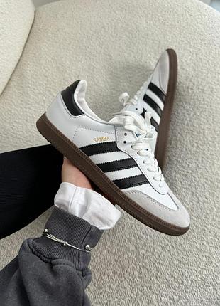 😍 женские кроссовки adidas samba og black/white