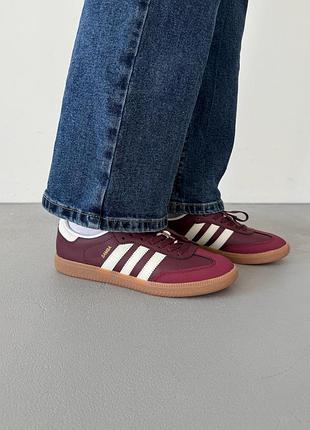 😍 женские кроссовки adidas samba bordo