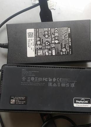 Док-станція для пк dell d6000 / usb 3.0, usb type-c / hdmi, displayport / gigabit ethernet + блок живлення