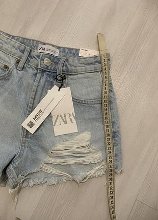 Жіночі джинсові шорти zara/женские джинсовые шорты зара 9