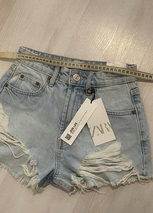 Жіночі джинсові шорти zara/женские джинсовые шорты зара 10