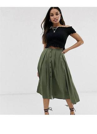 Спідниця asos на ґудзиках з кишенями