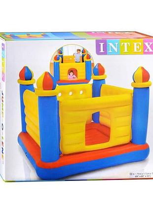 Батут надувний дитячий intex замок 175x175x135 см різнобарвний