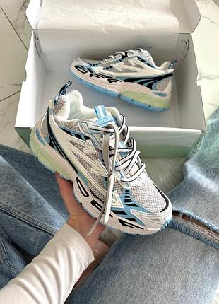 Кроссовки off-white be right white light blue арт 16021