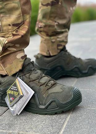 Тактические кроссовки масло lowa gore-tex green