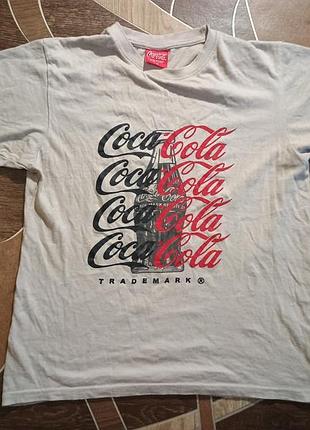Оригинальная винтажная футболка coca-cola — лицензия (размер s/m)