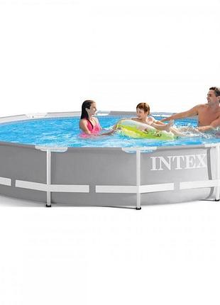 Басейн каркасний intex prism frame круглий 366х76 см, 6503 л