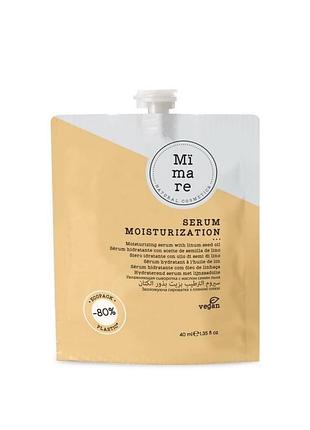 Зволожуюча сироватка з лляною олією mimare moisturization serum 40 мл