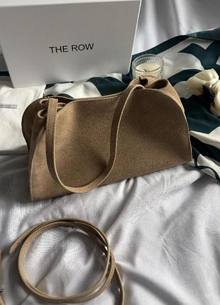 Сумка the row peggy leather clutch beige chocolate без шоколад
