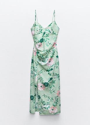 Очень красивое платье из льна и вискозы от zara