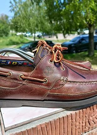 Мужские кожаные топсайдеры (boat shoes) от знаменитого американского бренда timberland.