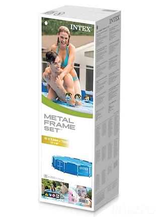 Басейн каркасний intex metal frame круглий 366x76 см, 6503 л
