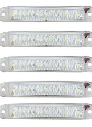 Габарит - белый - 100х15мм - 12/24v led 6 диодов - галакси "mrт-24" к-054 (5шт)