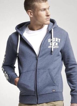 Оригінальна кофта худі superdry gym athletic zip hoodie, розмір по бірці s