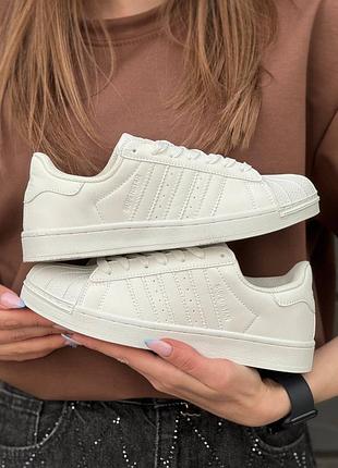 Женские кроссовки adidas superstar white