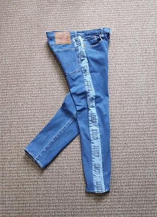 Levi's hi-ball roll logo stripe джинсы с лампасами waterless premium оригинал (w32)