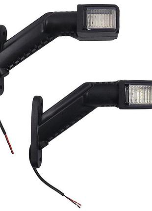 Габарит "рожка" косой 18см 12/24v красный+белый+желтый 3+3+3led (3 цвета) "emir" л-160 (2шт)