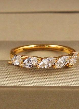 Кільце xuping jewelry мигдалева роса золотисте