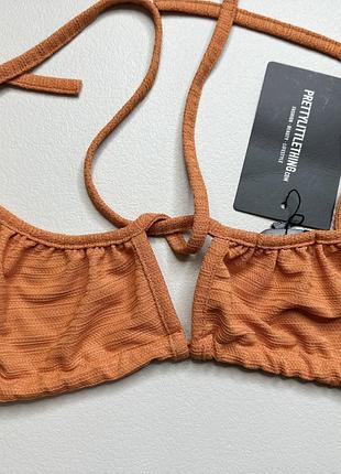 Топ , верх від купальника prettylittlething - помаранчевий, рр xs