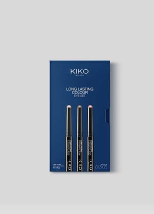 Kiko milano long lasting colour eye set набір стіків-тіней для очей