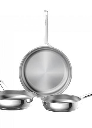 Набір сковорід з нержавіючої сталі berghoff dina helix, 3 шт. 1315169