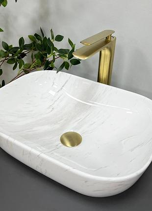 Умывальник (раковина) vbi ravenna marble nature glossy накладной