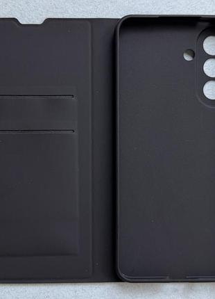 Samsung galaxy a57 чехол-книжка wave flap чёрный высококачественная искусственная кожа слоты для карт