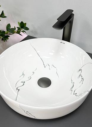 Умывальник (раковина) vbi bari s marmo glossy накладной