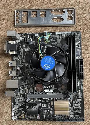 Продам материнську плату asus h110m-k(сокет 1151v1) + core i5-6500 3.2ghz + кулер 4-8-16gb озп