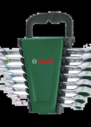 Набор ключей комбинированных bosch (1600a027ps) с трещоткой 8 шт