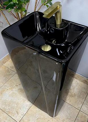 Умывальник (раковина) vbi verese black glossy напольный