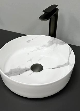 Умывальник (раковина) vbi prato marble nature glossy накладной