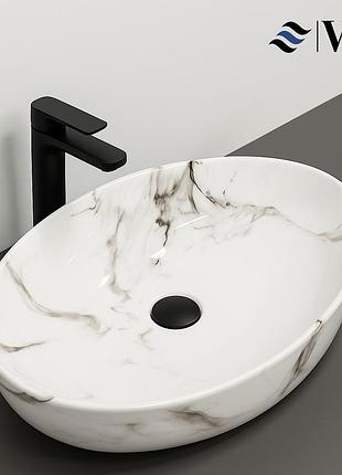 Умывальник (раковина) vbi udine carrara glossy накладной
