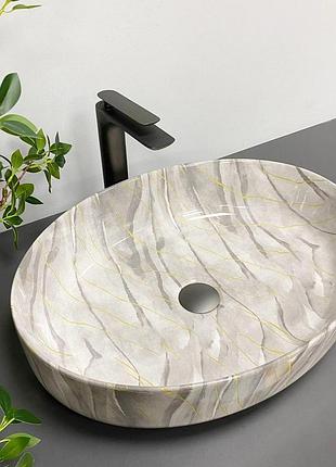 Умывальник (раковина) vbi udine stone glossy накладной