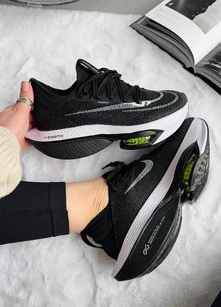 Жіночі кросівки nike air zoom alphafly next% 2 black/white / стильні кросівки на кожен день